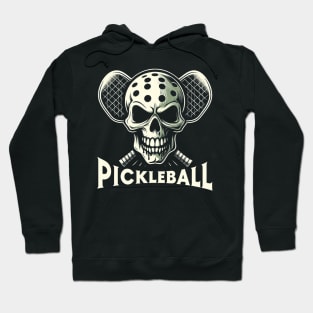 Pickleball Skull and Crossbones Design Hoodie